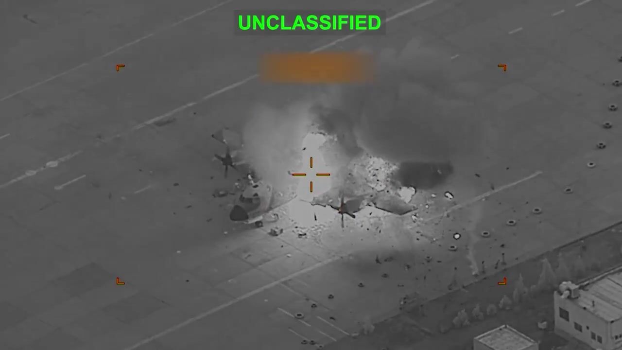 США розсекретили відео ударів по літаках в Ірані: серед "трофеїв" – російський Іл-76