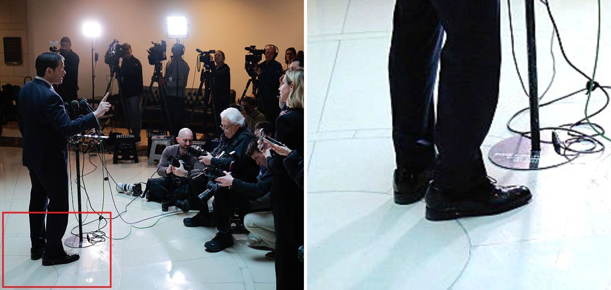 Подарок Трампа рассмешил сеть: Рубио и Вэнс носят туфли, которые оказались великоваты. Фото