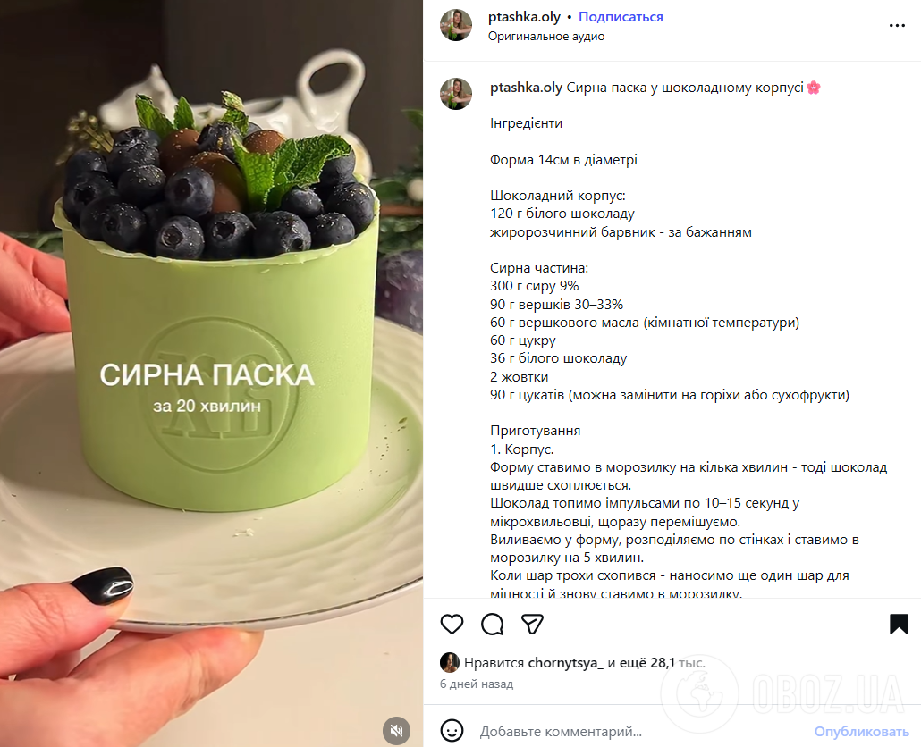 Трендовая паска в шоколадном корпусе: делимся самым простым рецептом