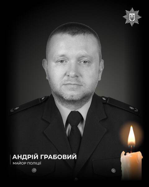 Присвятив життя службі людям і державі: на Донеччині загинув майор поліції Андрій Грабовий. Фото