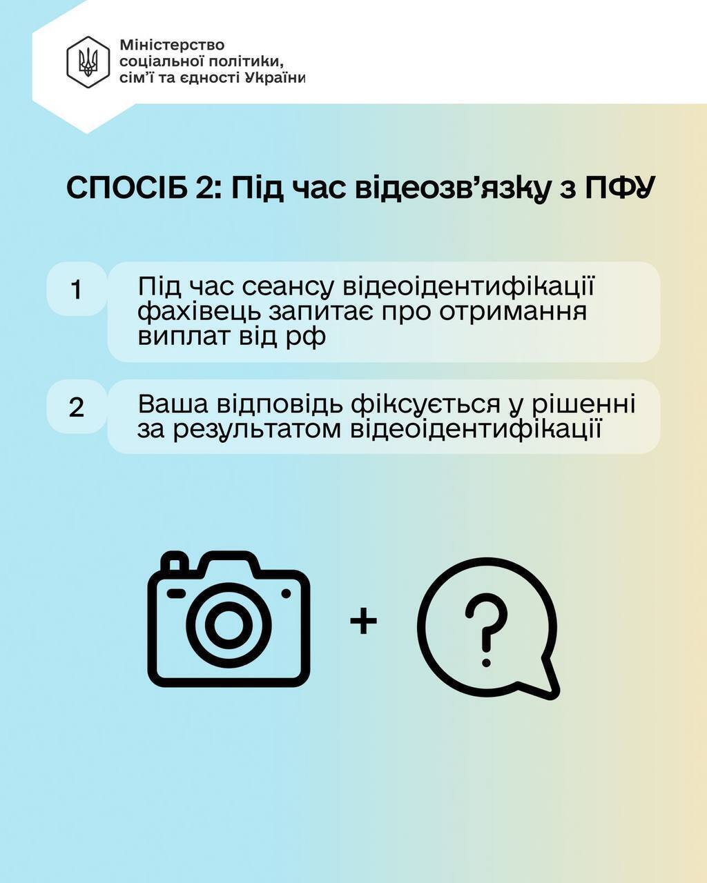 Підтвердження під час відеоідентифікації