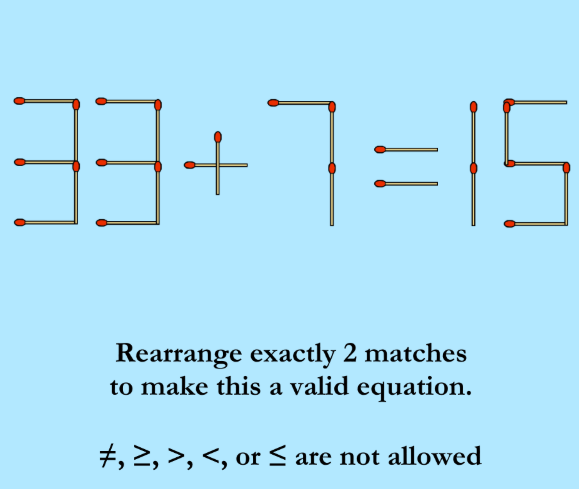 Передвиньте 2 спички: хитрая головоломка