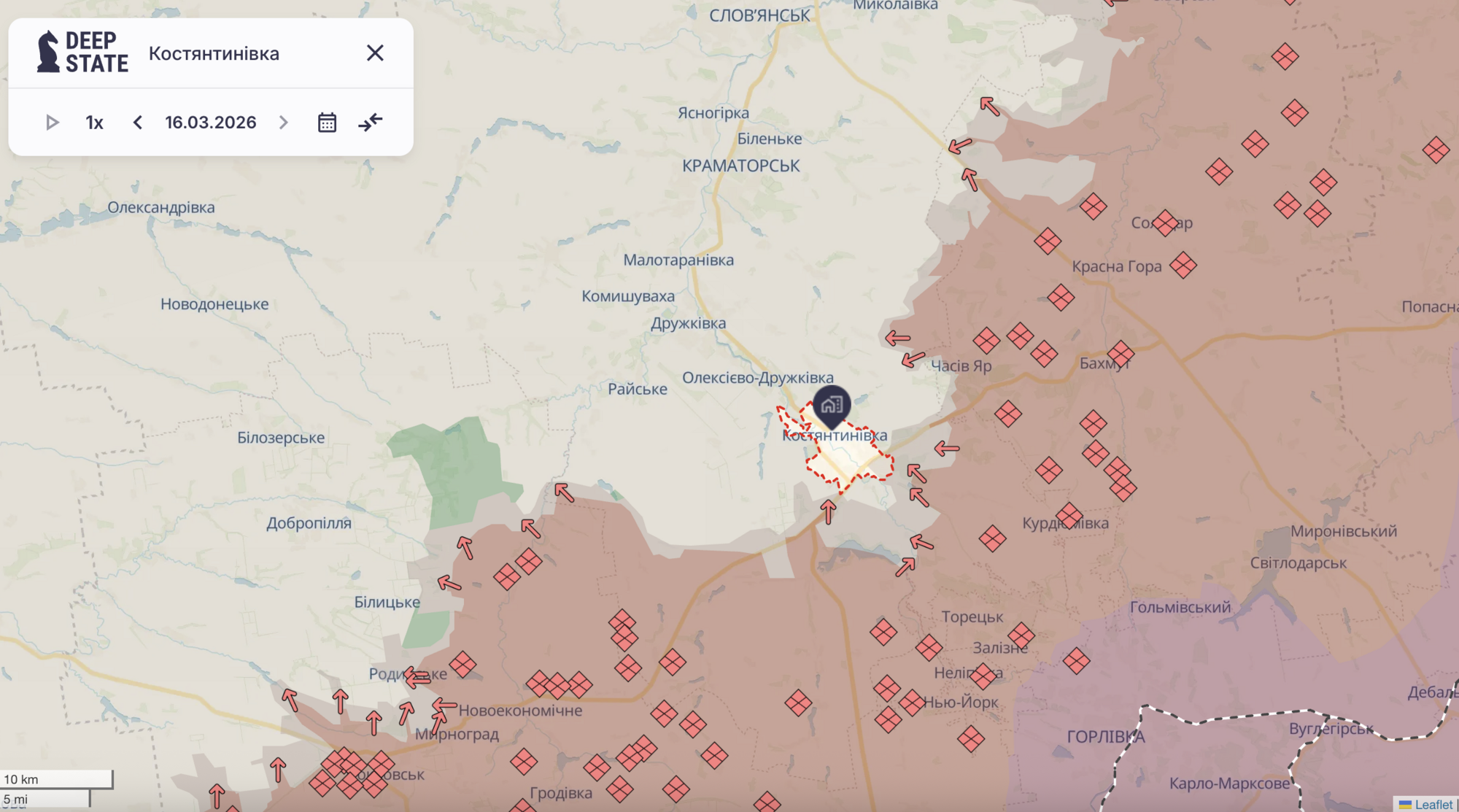 Стирають квартал за кварталом: ЗСУ показали, який вигляд має Костянтинівка під щоденними ударами армії РФ. Фото