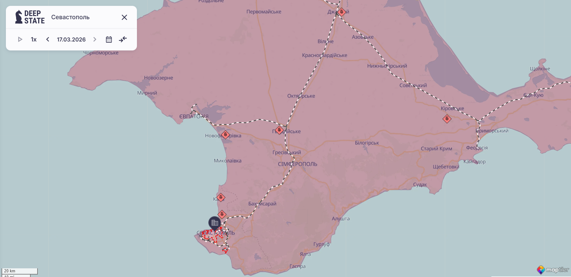 Під прицілом була військова частина: в окупованому Криму прогриміла серія вибухів. Відео