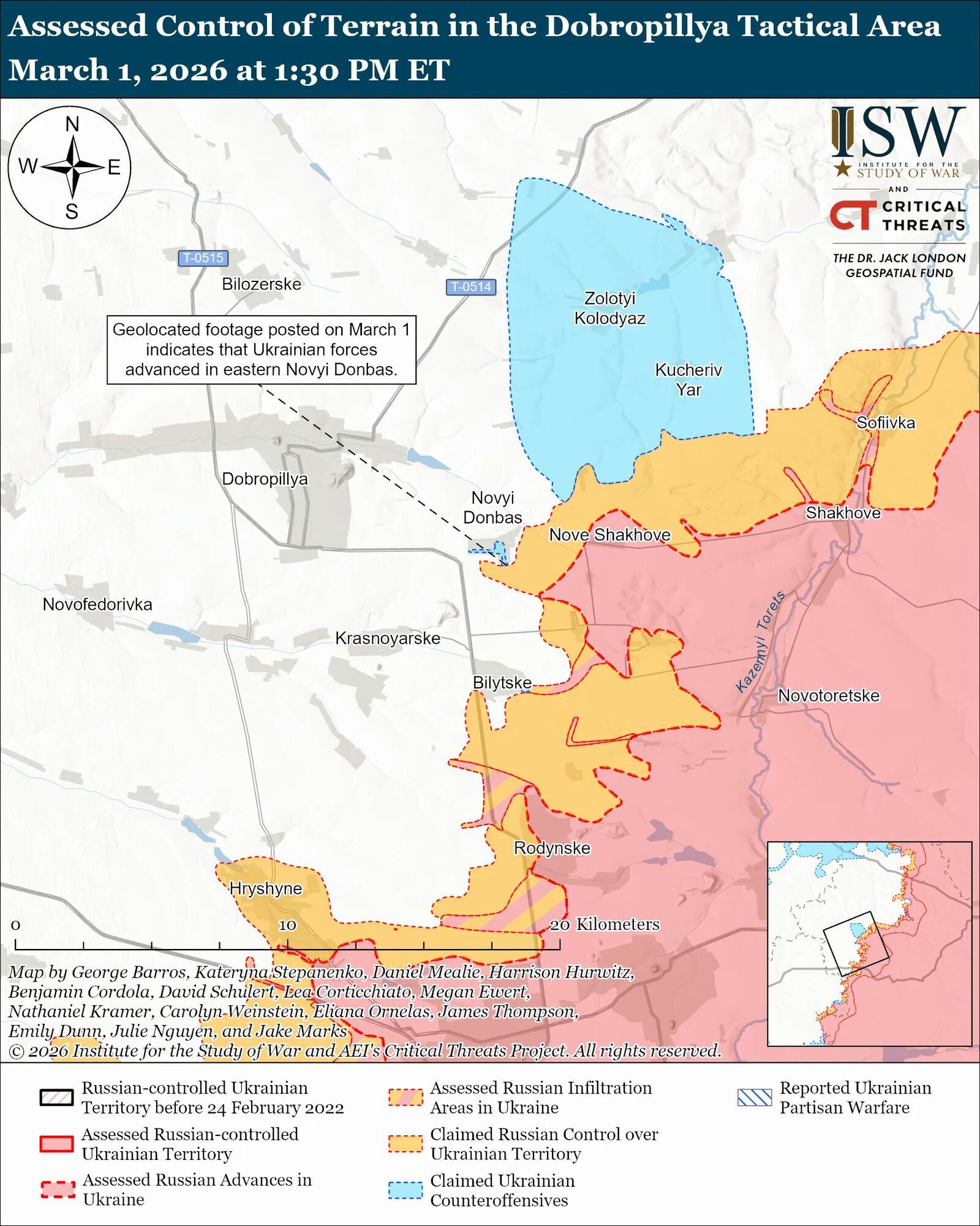Українські війська просунулися в тактичному районі Добропілля: аналіз бойових дій від ISW. Карта