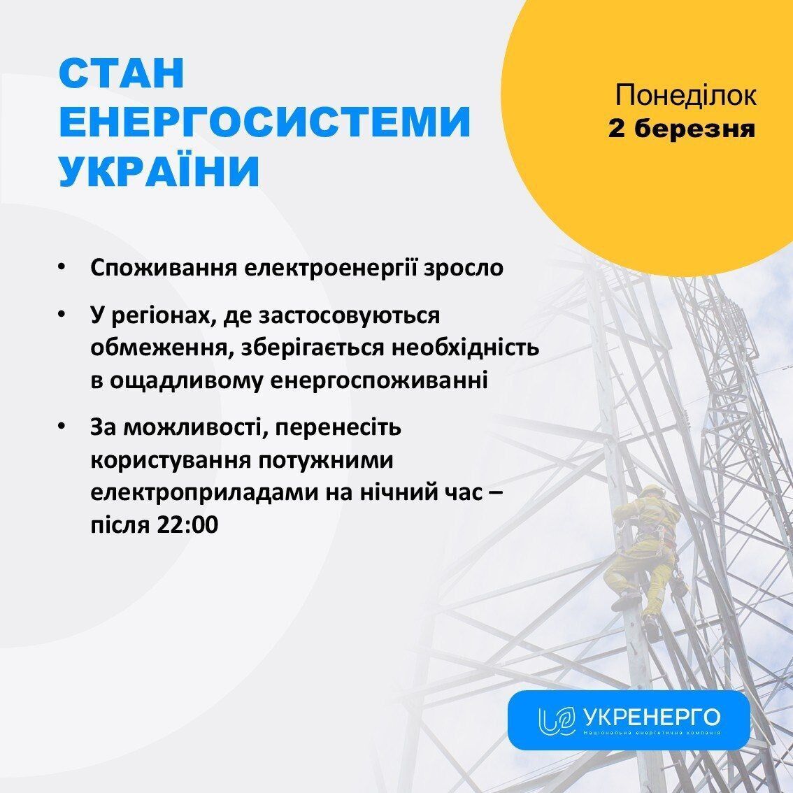 Відключення електроенергії в Україні