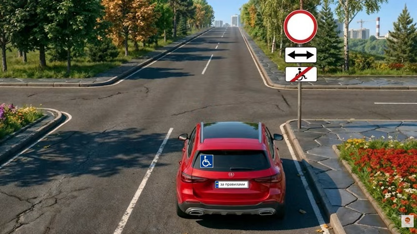 Куди можна продовжити рух? Непросте завдання з ПДР