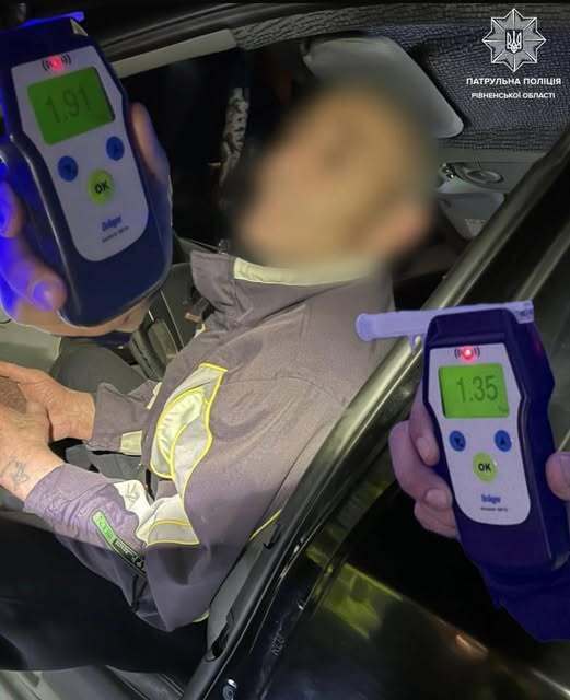 На Рівненщині водія спіймали п'яним за кермом двічі за добу. Фото