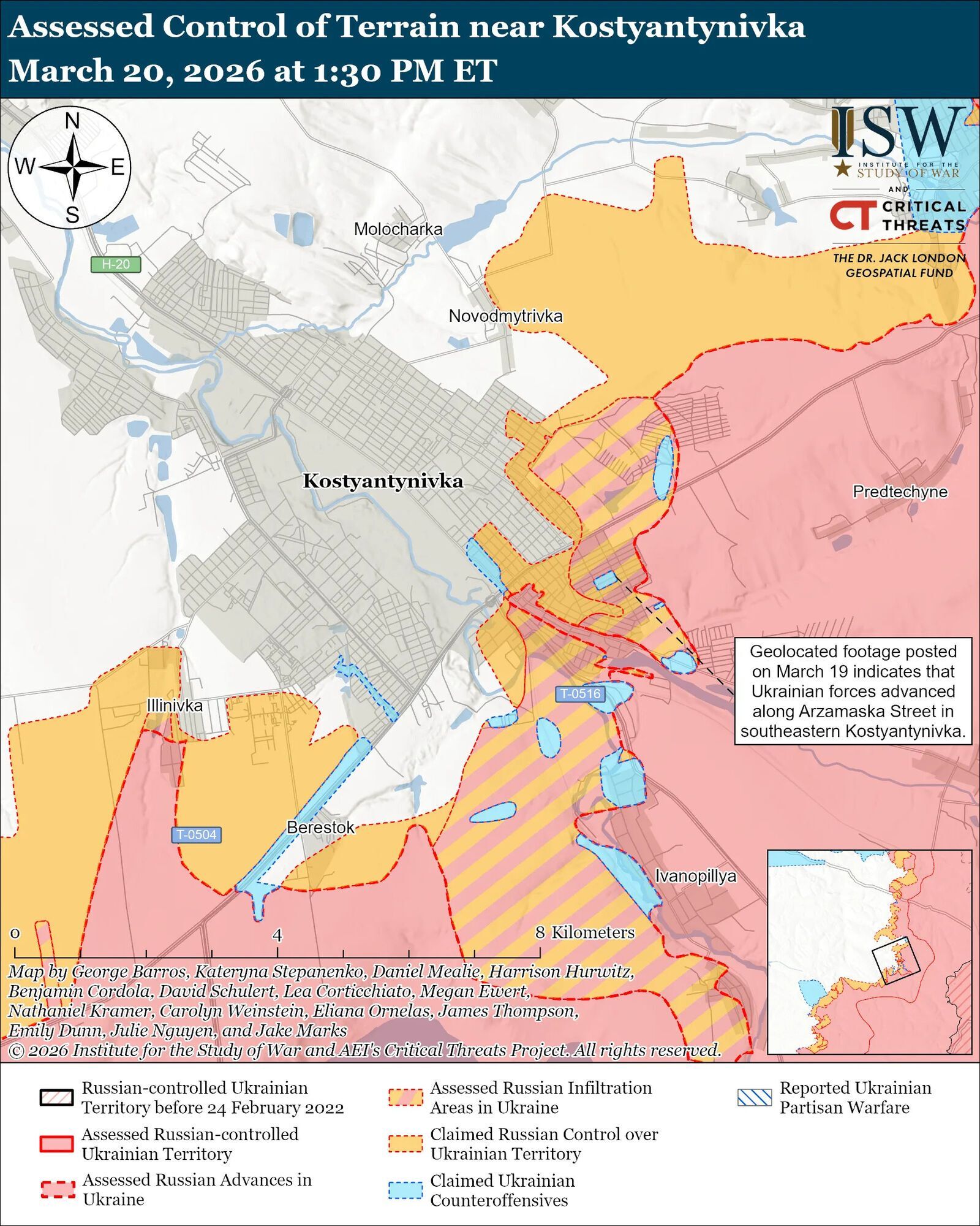 Українські війська просунулися біля Слов'янська, Гуляйполя і на тактичному напрямку Костянтинівка-Дружківка – ISW