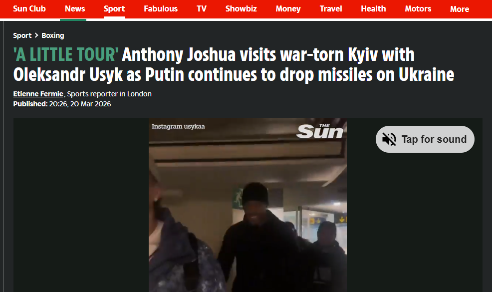 "...у понівечений війною Київ". Український вчинок Джошуа викликав ажіотаж у британських медіа