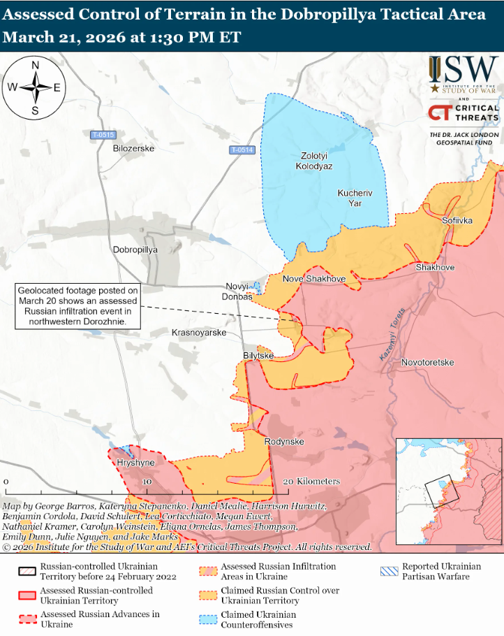 ЗСУ просунулися на 3 напрямках, у ворога є успіхи біля Покровська: карти ISW