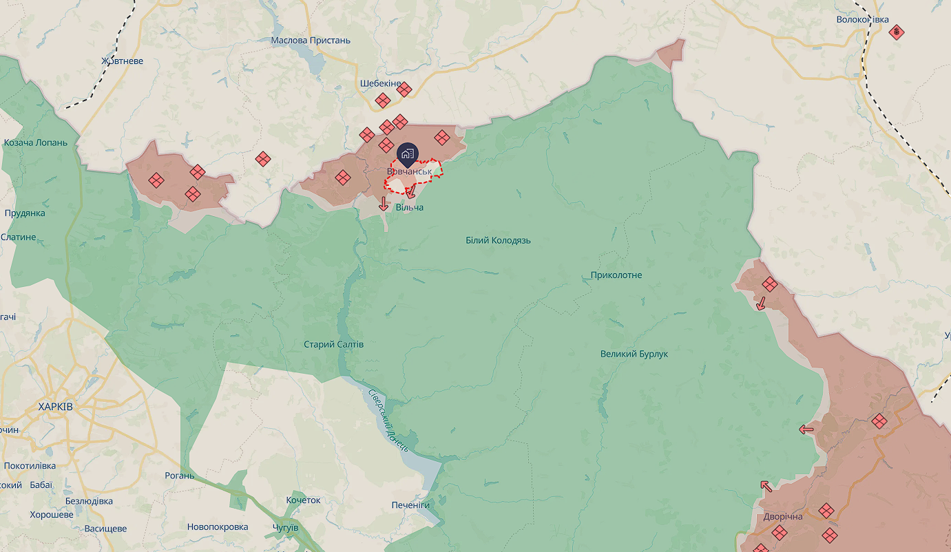 У Силах оборони спростували просування ворога у Вовчанську та Синьківці: яка ситуація насправді. Карта