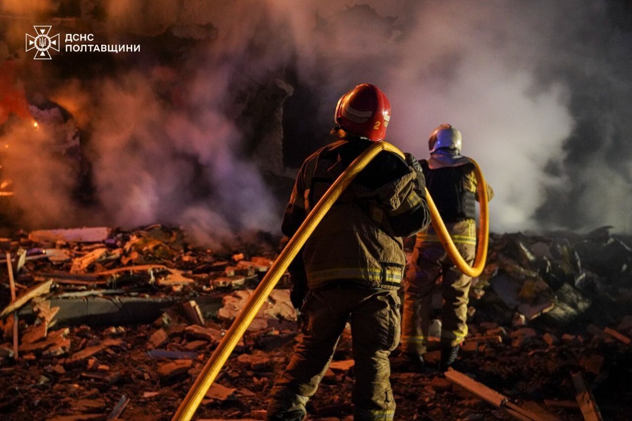 У Полтаві внаслідок атаки РФ пошкоджено житлові будинки та готель: двоє людей загинули, 11 поранено