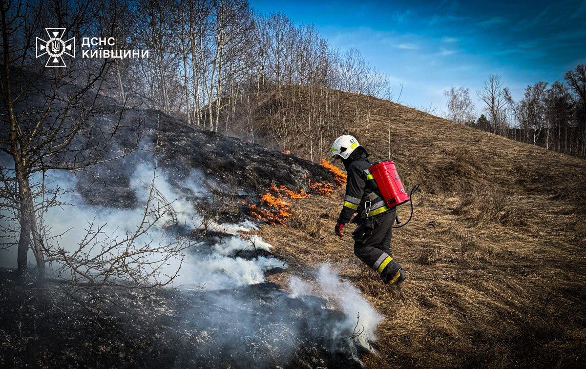 На Киевщине мужчина загорелся заживо во время сжигания травы. Подробности трагедии и фото