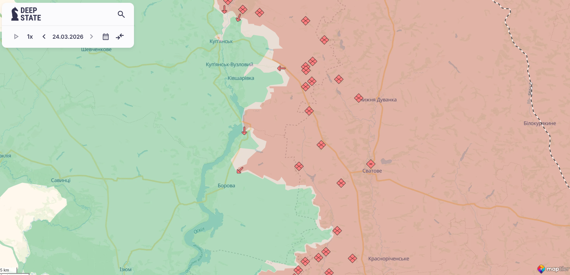 Оккупанты пытаются вытеснить Силы обороны за реку Оскол: военный рассказал о ситуации. Карта