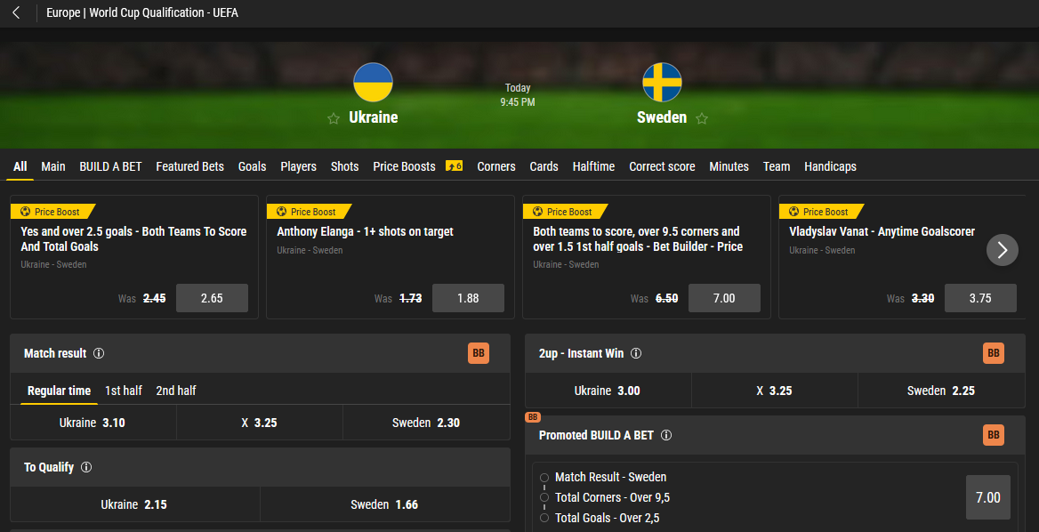 Шансів все менше: букмекери обвалили котирування на перемогу України в матчі зі Швецією