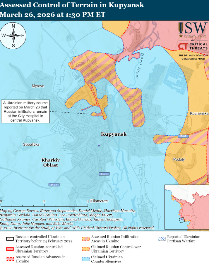 Украинские войска продвинулись на Александровском направлении, западе Запорожской и севере Харьковской областей – ISW
