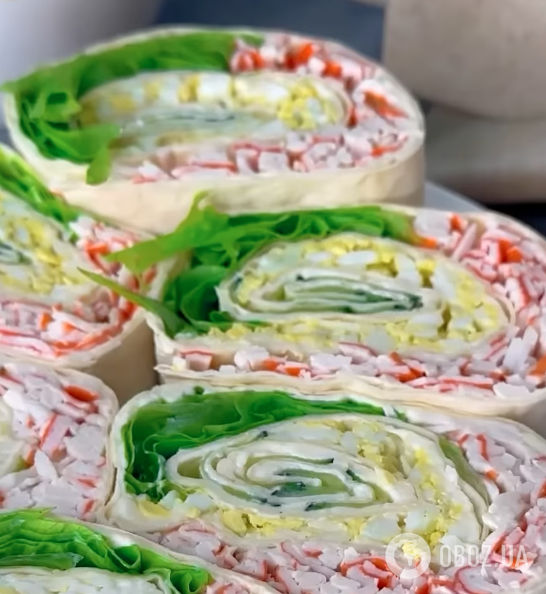 Закусочный рулет из лаваша с крабовой начинкой: рецепт блюда для пасхального стола