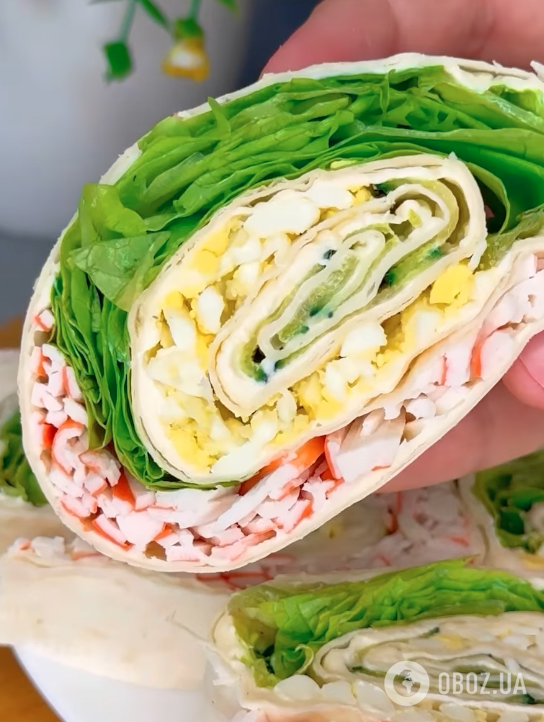 Закусочный рулет из лаваша с крабовой начинкой: рецепт блюда для пасхального стола