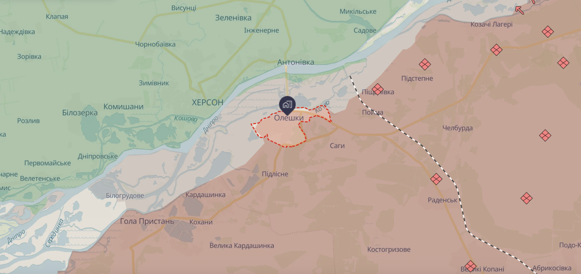 Гуманітарна катастрофа в Олешках: Лубінець звернувся до РФ та Червоного Хреста щодо евакуації цивільних