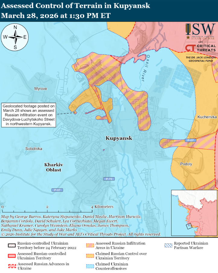 Українські війська просунулися на Слов'янському напрямку – ISW
