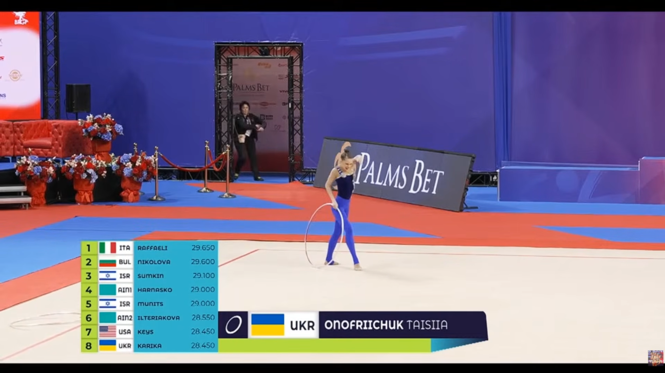 Онофрийчук произвела фурор в Болгарии, выиграв "золото" в многоборье на Кубке мира. Видео