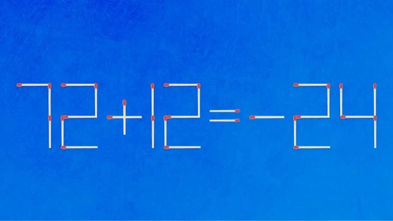 Передвиньте спичку, чтобы уравнение стало правильным: головоломка