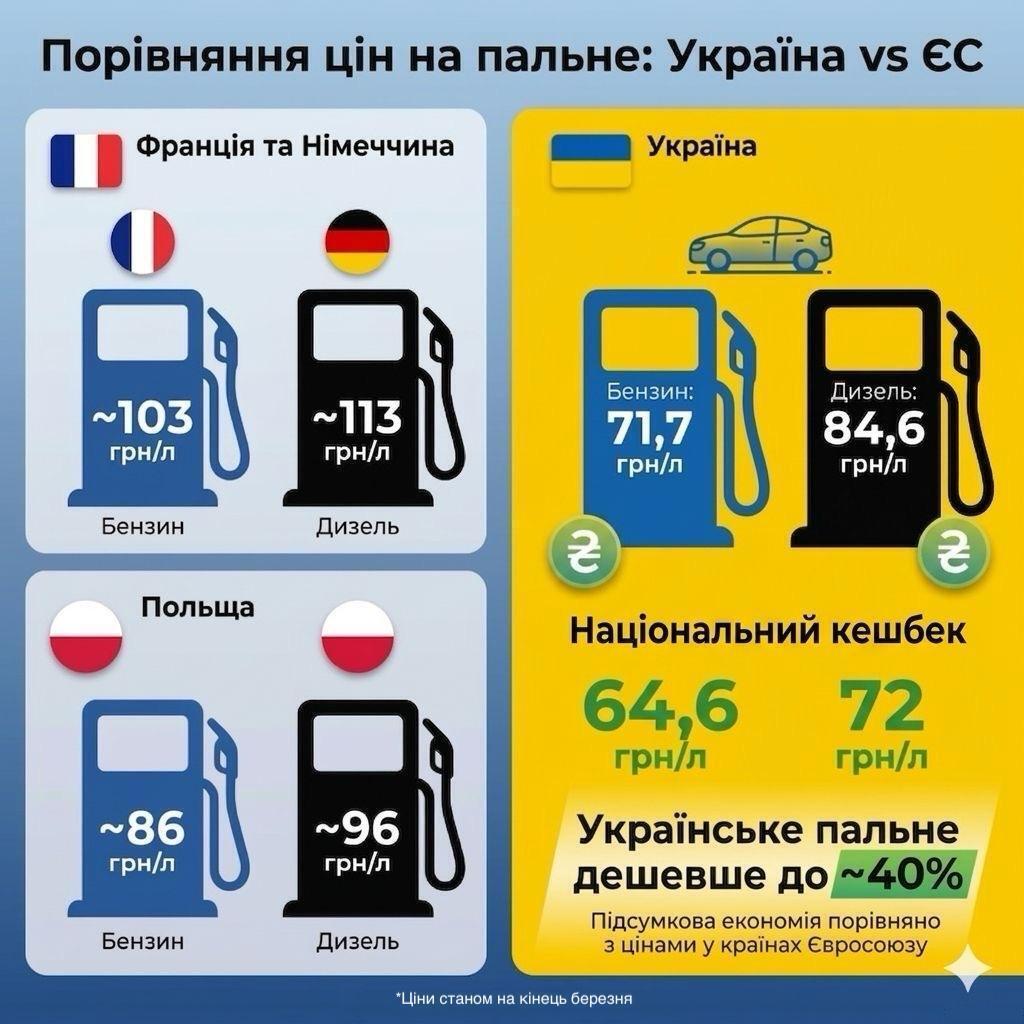 В Украине нет дефицита топлива, а цены удается держать ниже, чем в ЕС – НАУ