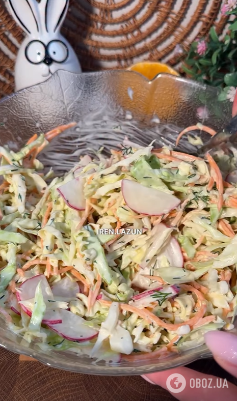 Весенний овощной салат без майонеза: все ингредиенты остаются полезными