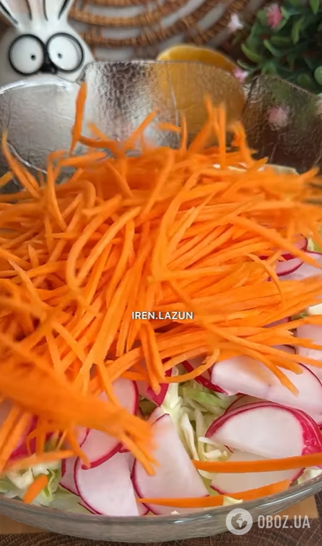 Весенний овощной салат без майонеза: все ингредиенты остаются полезными