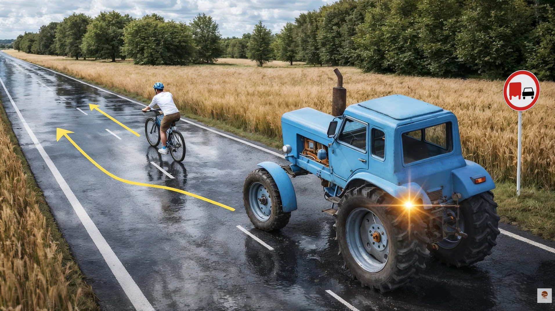 Можно ли обогнать велосипед? Тест на знание ПДД