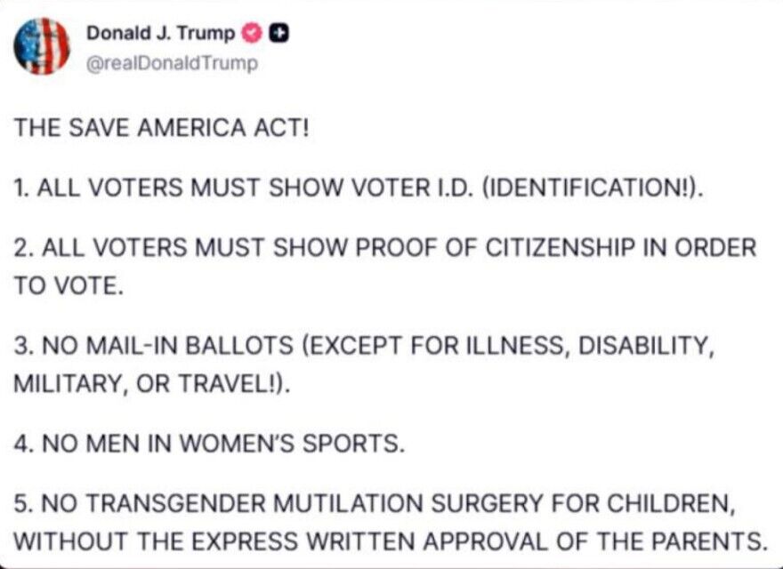 Голосования по почте больше не будет? Трамп анонсировал "Закон о спасении Америки"