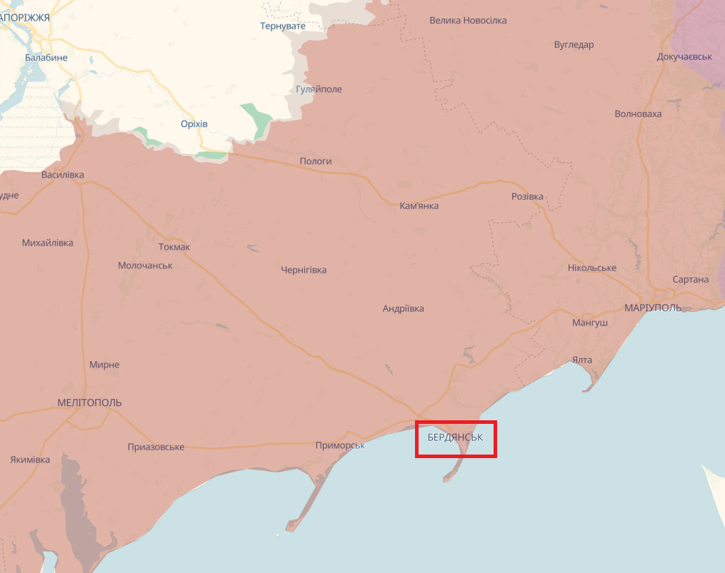 В оккупированном Бердянске прогремели взрывы: говорят о попадании в районе порта и госпиталя захватчиков