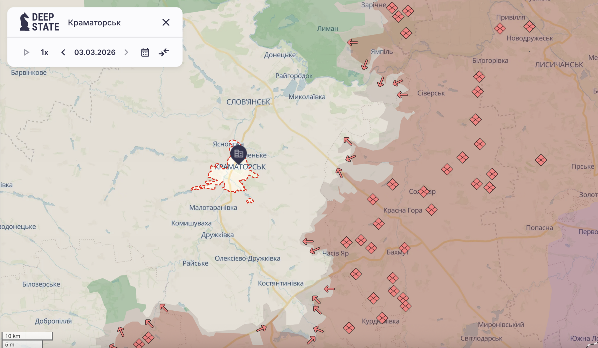 РФ готується до посилення наступу на Краматорському напрямку: у ЗСУ вказали на ознаки
