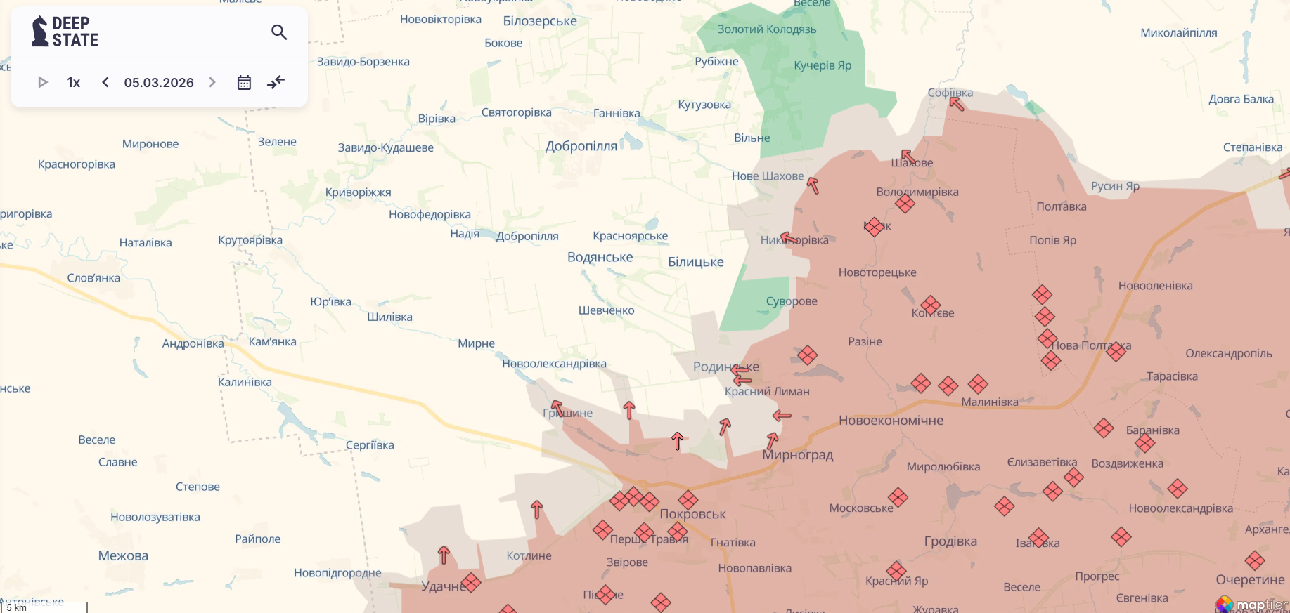 Враг готовится нарастить наступление на Покровском направлении: карта боевых действий