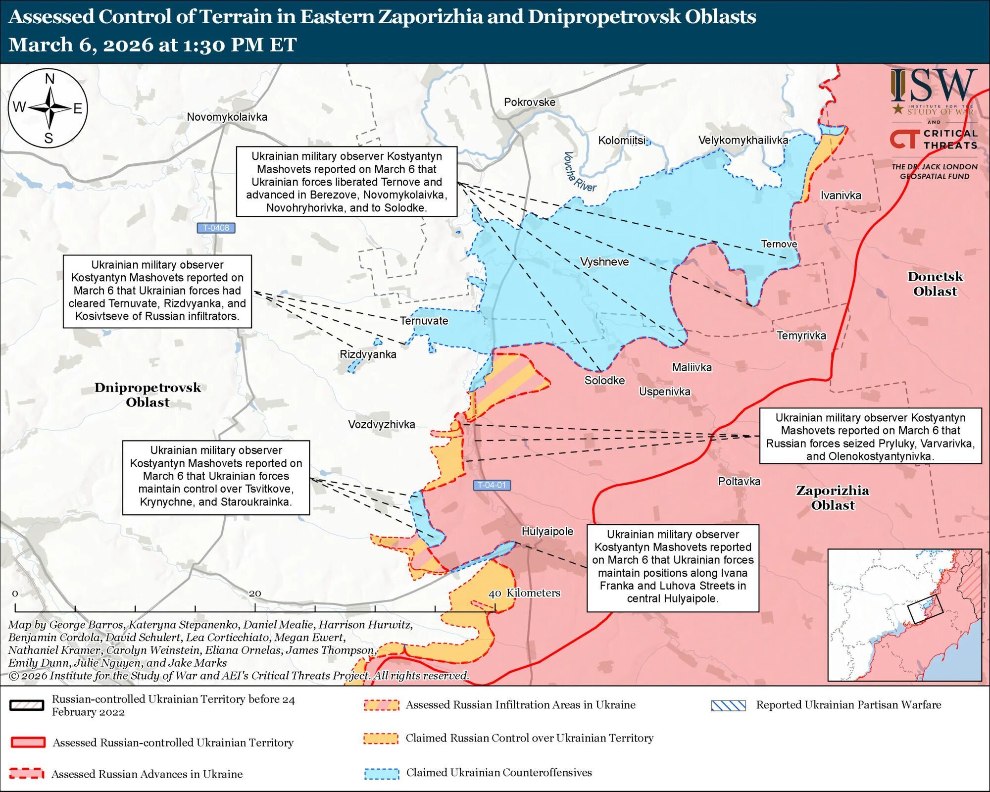 ЗСУ досягли значних успіхів і звільнили близько 244 кв. км на півдні: карти ISW