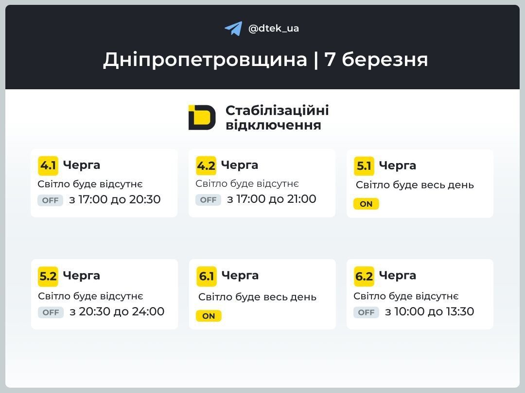 Электроэнергию 7 марта будут отключать не всем: где и какие графики будут действовать