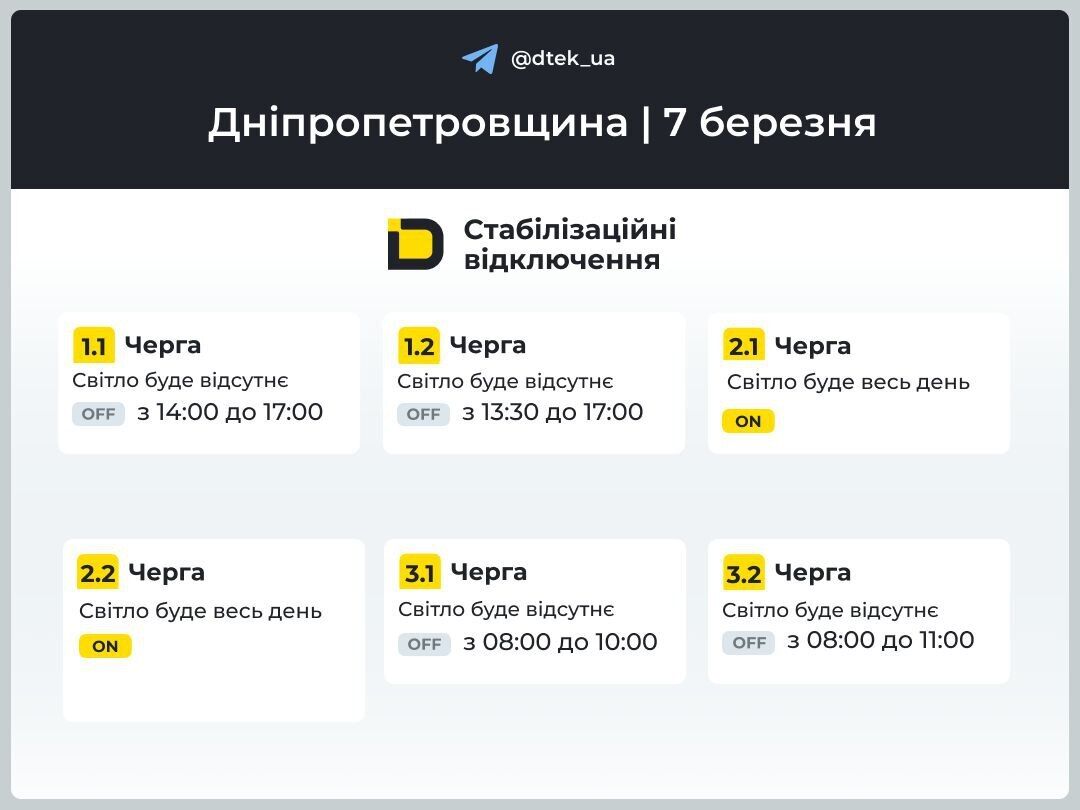 Электроэнергию 7 марта будут отключать не всем: где и какие графики будут действовать