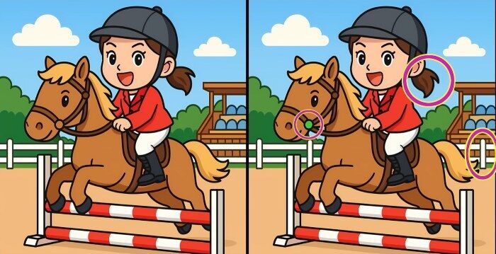 Найдите 3 отличия как можно быстрее: головоломка