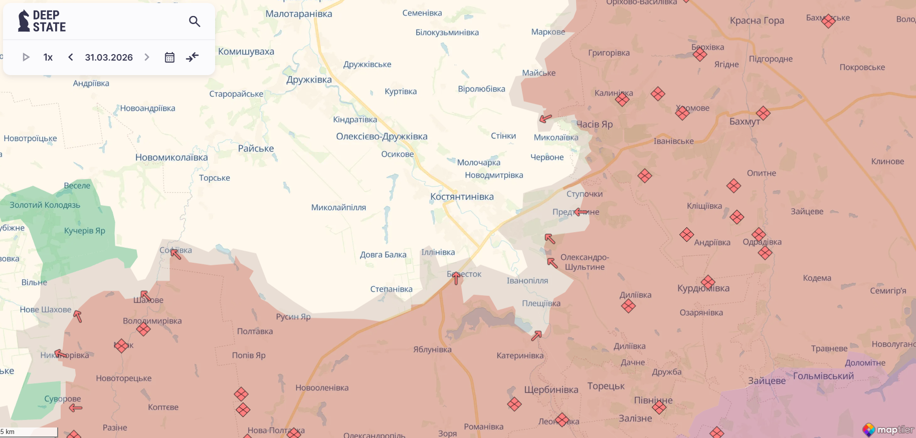 У Росії вигадали новий дедлайн для захоплення Костянтинівки: у ЗСУ відреагували на плани ворога. Карта