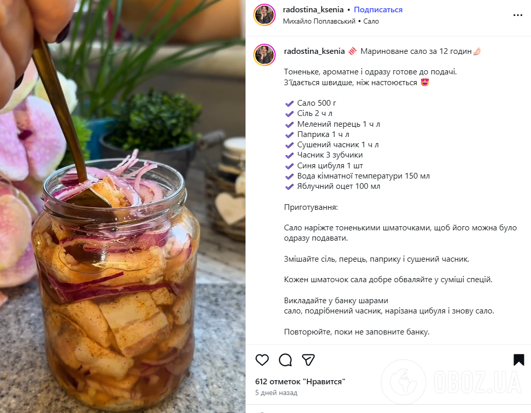 Домашнее маринованное сало с луком и чесноком: как приготовить