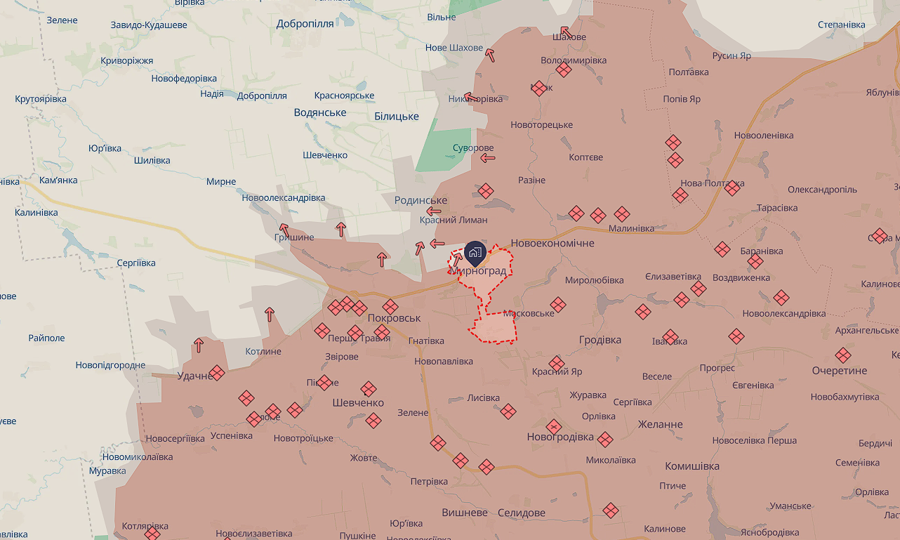 "Противник загруз": український військовий розповів про бої за Покровськ і Мирноград. Карта