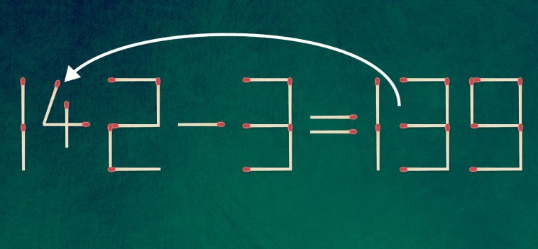 Виправте рівняння одним сірником: головоломка