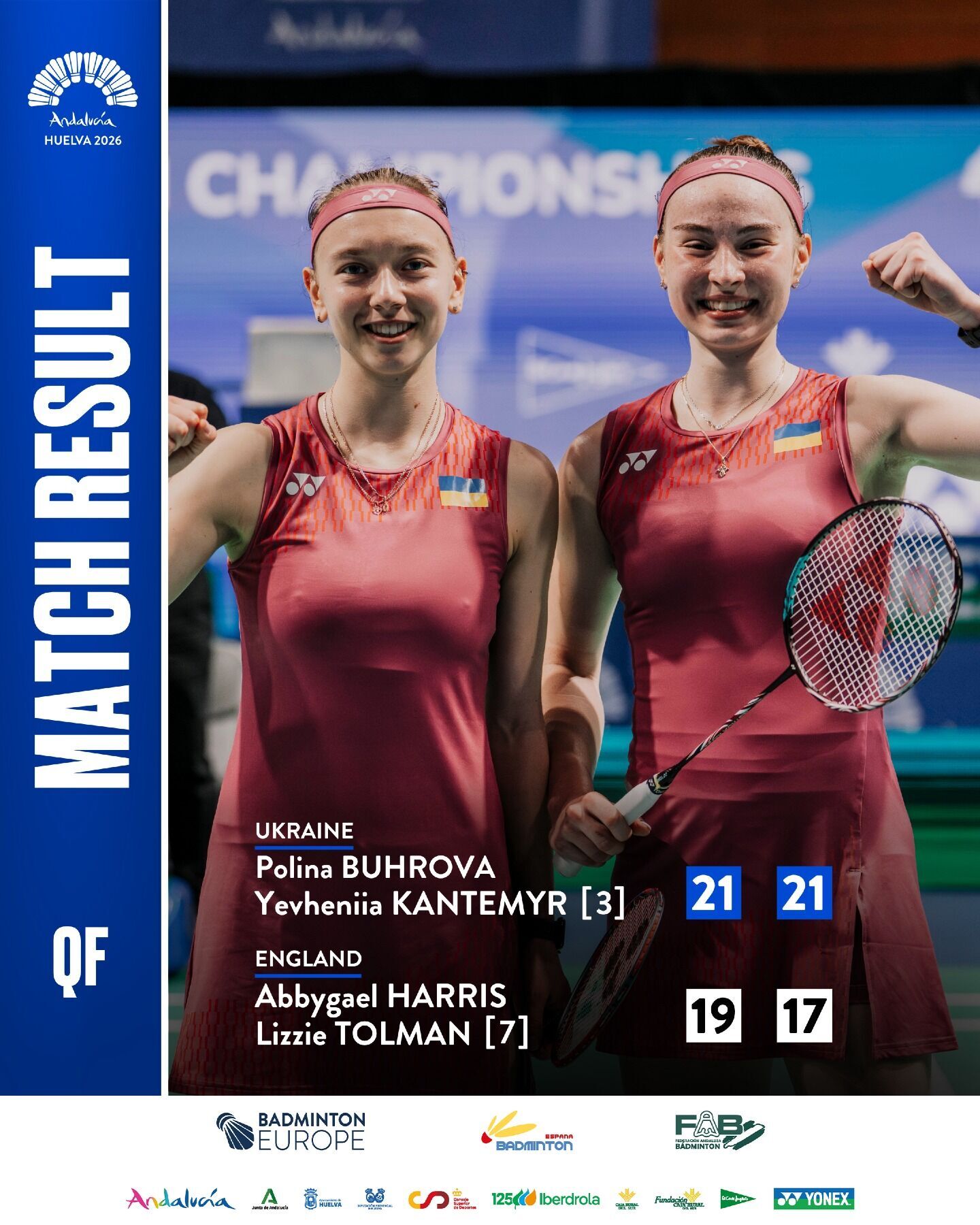 Впервые в истории спорта! Украина установила уникальное достижение в Испании на чемпионате Европы по бадминтону