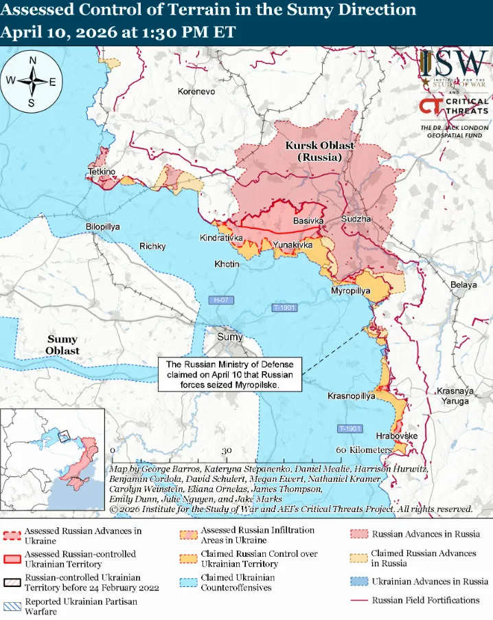 Українські війська просунулися на чотирьох напрямках фронту: в ISW оцінили ситуацію. Карта