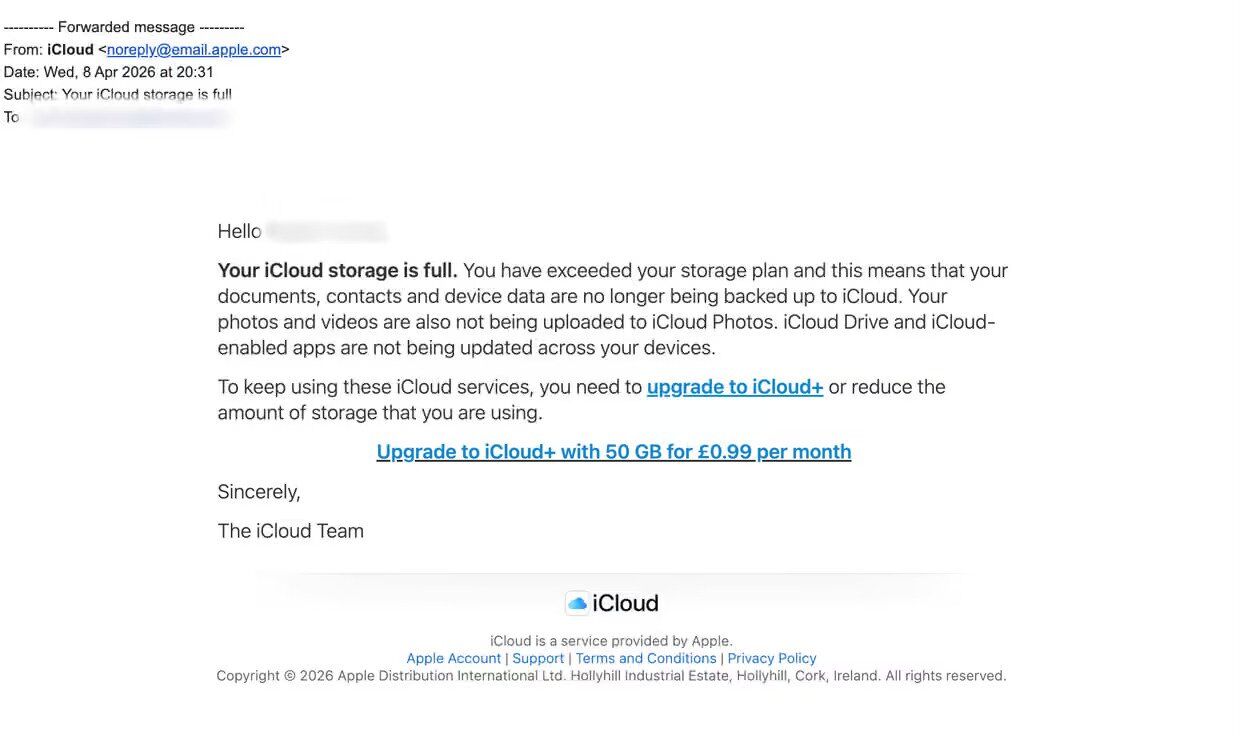Які листи отримують власники iCloud