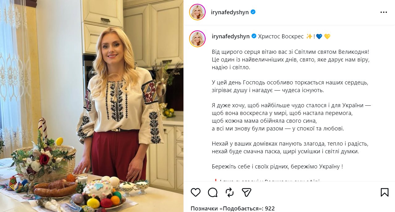 Саливанчук – в Буковеле, а Сумской паску спек муж: украинские звезды показали свои корзины на Пасху. Фото