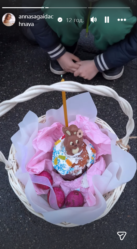 Саливанчук – в Буковеле, а Сумской паску спек муж: украинские звезды показали свои корзины на Пасху. Фото