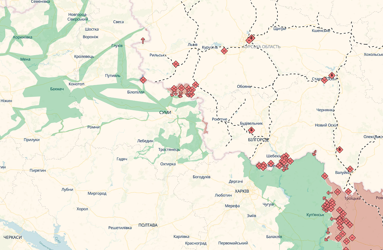 "Зона вклинения": оккупанты активизировали наступление на Сумщине, – Трегубов