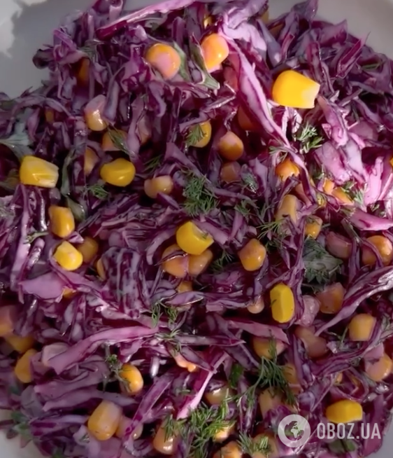 Полезный салат из фиолетовой капусты: рецепт блюда на каждый день